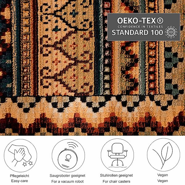THEKO Teppich »Gabiro 416«, rechteckig, 10 mm Höhe, Kurzflor, Orient Optik, günstig online kaufen