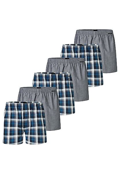 Schiesser Boxershorts 6er Pack Web (Spar-Set, 6-St) Boxershorts - Baumwolle günstig online kaufen