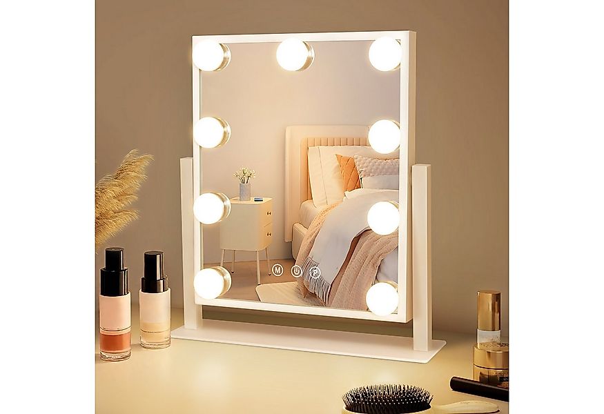 Nettlife Schminkspiegel Schminkspiegel mit Beleuchtung Dimmbare LED, Schlaf günstig online kaufen