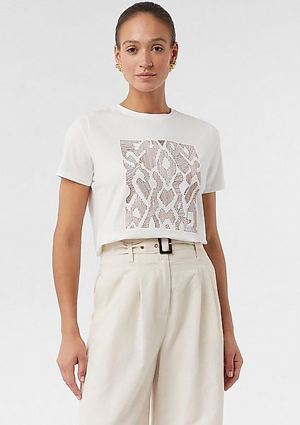 comma Kurzarmshirt T-Shirt T-Shirt aus Baumwollmix mit Artwork günstig online kaufen