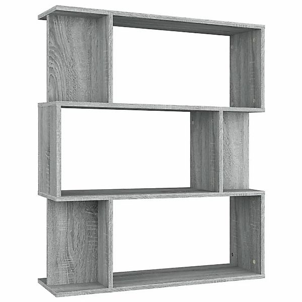 vidaXL Bücherregal Bücherregal/Raumteiler Grau Sonoma 80x24x96 cm Holzwerks günstig online kaufen