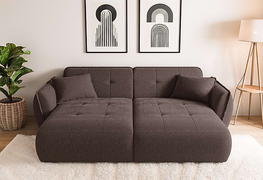 Home affaire Big-Sofa »MIRELDA Design-Sofa mit Steppungen, extra tief, Brei günstig online kaufen