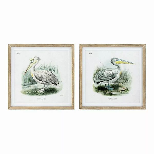 Bild Dkd Home Decor Pelican Fugl (2 Stück) (60 X 2 X 60 Cm) günstig online kaufen