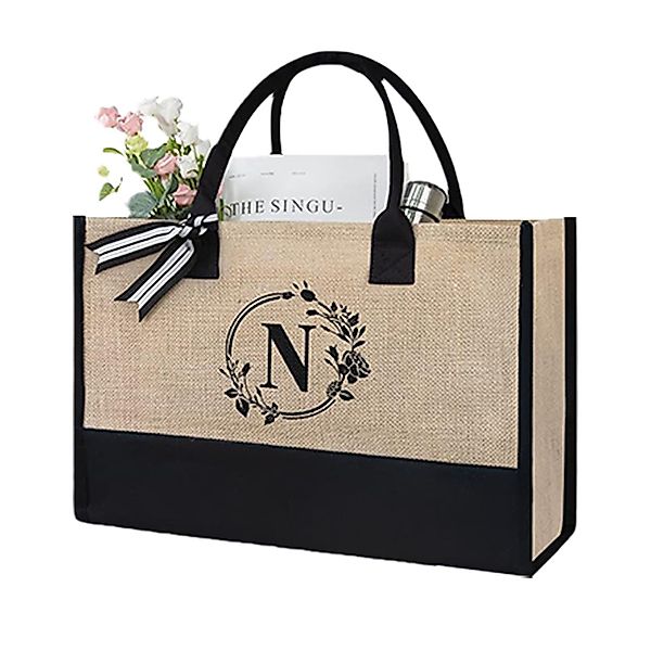 OKWISH Einkaufsshopper Personalisierte Initialen Tragetasche Strandtasche günstig online kaufen