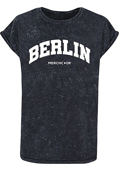 Merchcode T-Shirt Merchcode Damen Ladies Berlin Wording - Acid Washed T-Shi günstig online kaufen