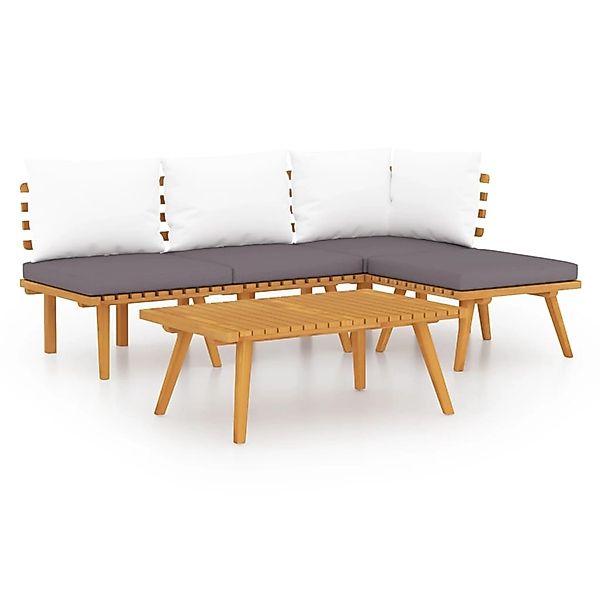 vidaXL Gartenlounge-Set 5-tlg. Garten-Lounge-Set mit Kissen günstig online kaufen