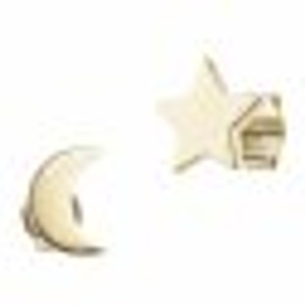Ohrstecker 925 Sterling Silber gelb vergoldet Mond Stern günstig online kaufen
