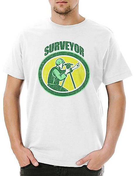 Urban Backwoods Print-Shirt Urban Backwoods Surveyor II Herren T-Shirt Weiß günstig online kaufen