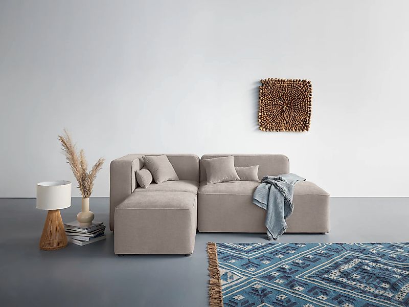 Home affaire Ecksofa "Sundstrup L-Form" Modulserie, individuelle Zusammenst günstig online kaufen