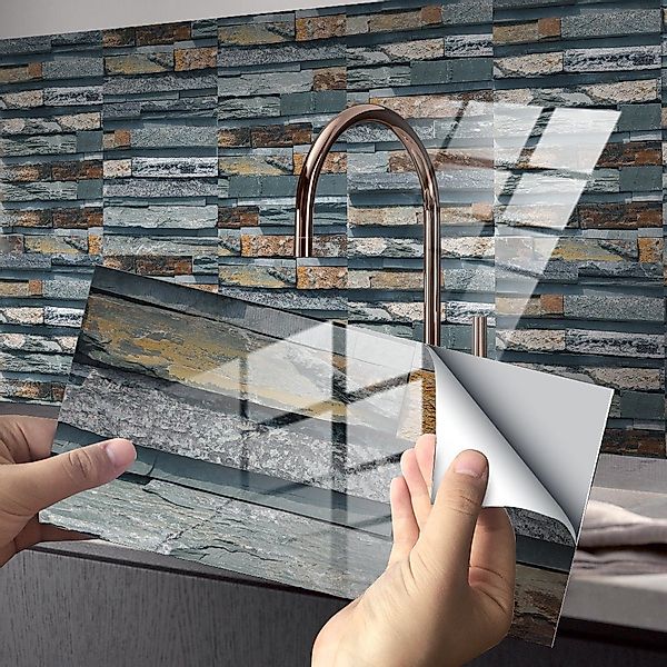 COOL-i ® Fliesenaufkleber, 12St 20x10cm,Fliesenaufkleber, selbstklebende günstig online kaufen