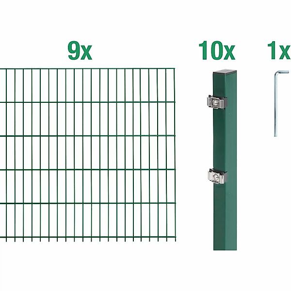 Alberts Doppelstabmattenzaun Grundset, (Set), Höhe: 80-160 günstig online kaufen