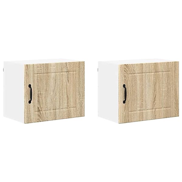 vidaXL Küchenschrank 2 Stk Sonoma-Eiche 50 x 31 x 40 cm Holzwerkstoff 88489 günstig online kaufen