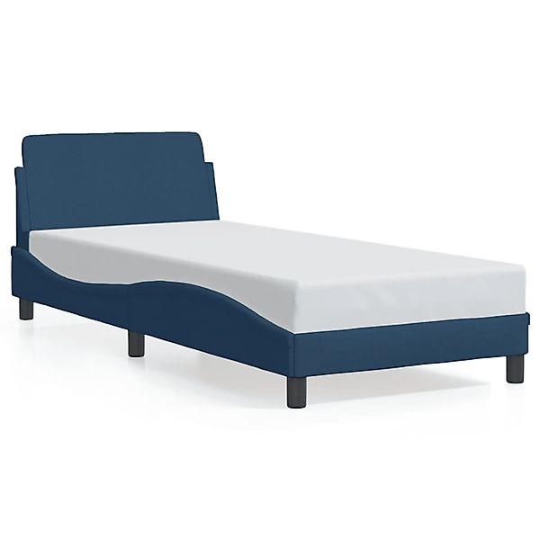 vidaXL Bettgestell mit Kopfteil Blau 90x190 cm Stoff Modell 91956501 günstig online kaufen
