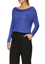 s.Oliver BLACK LABEL Langarmshirt mit Wasserfall günstig online kaufen