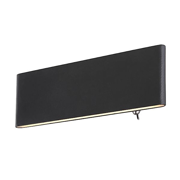 Globo LED-Wandleuchte Siegfried Schwarz 22,5 x 8 cm günstig online kaufen