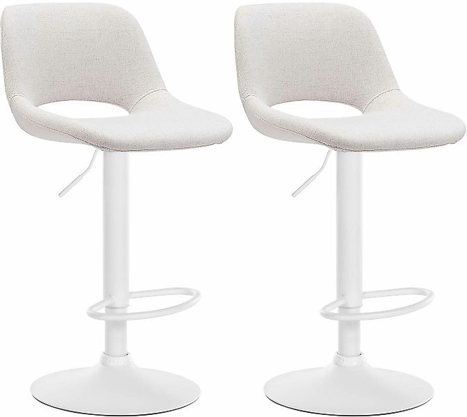 CLP Barhocker Camden (2er Set, 2 St., 2er), mit Stoff-Bezug, höhenverstellb günstig online kaufen