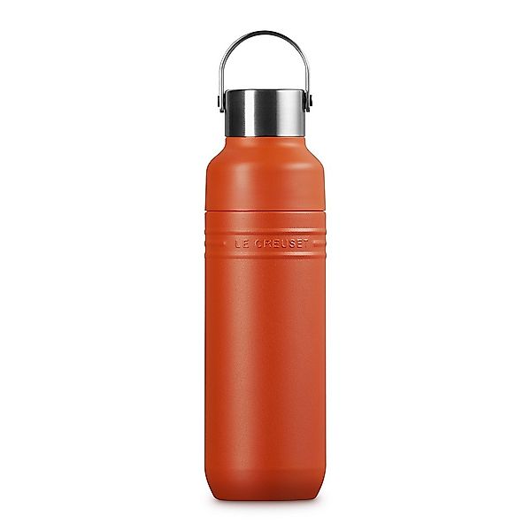 Le Creuset Trinkflasche On The Go Edelstahl Isolierflasche Ofenrot 500 ml günstig online kaufen