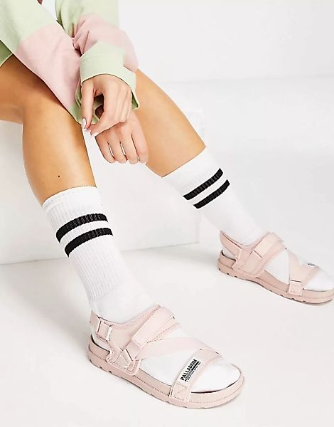 Palladium – Solea – Flache Sandalen in rauchigem Rosa günstig online kaufen