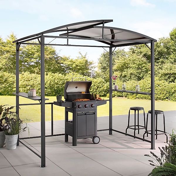 KONIFERA Grillpavillon "Roma" Außenmaße BxT: 245x150 cm, Stahlgestell, Poly günstig online kaufen