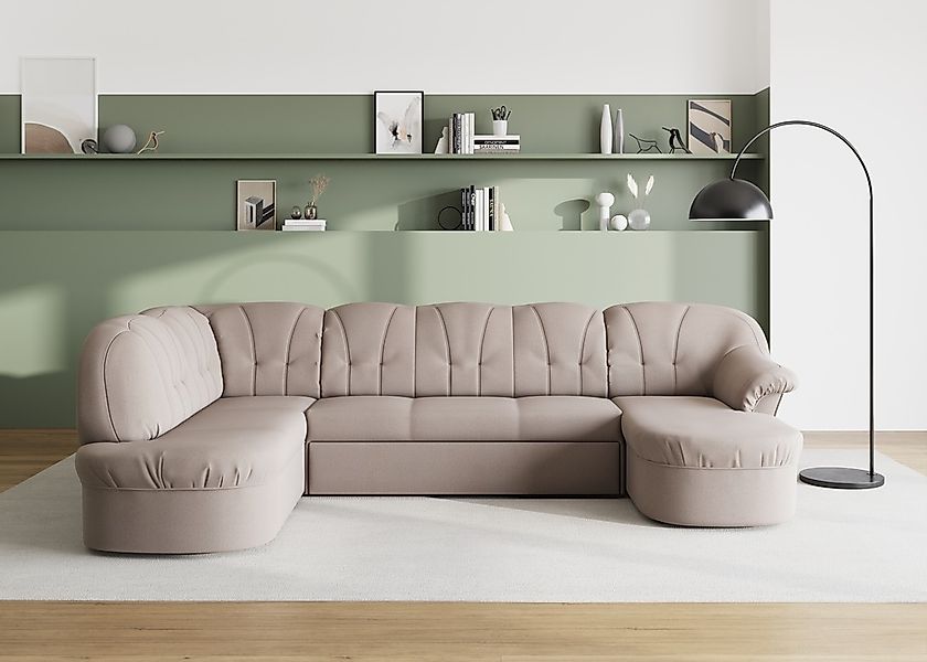 DOMO collection Wohnlandschaft "Pegnitz, zeitlos&modern, elegante Rückenste günstig online kaufen