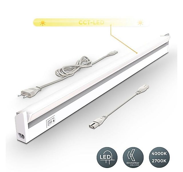 B.K.Licht LED Unterbauleuchte Küchenleiste Weiß 450lm 2700-4000K Schwenkbar günstig online kaufen