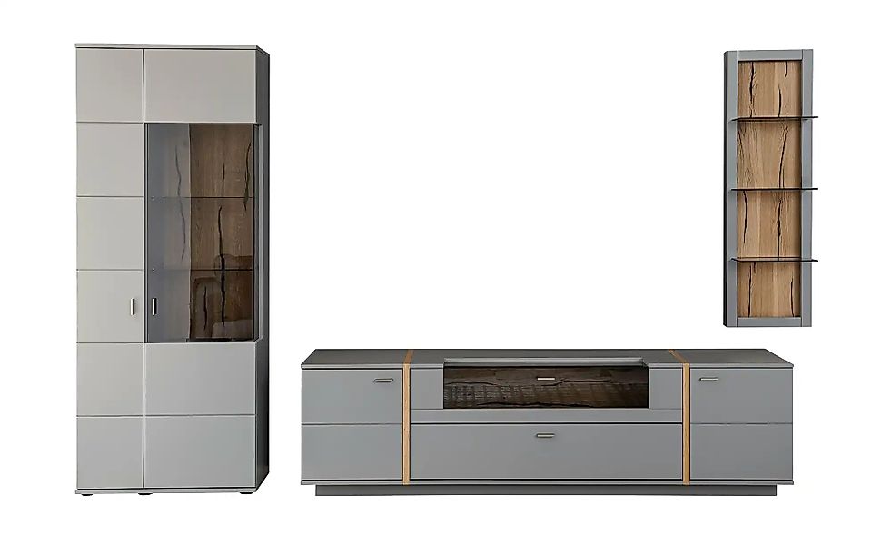 Wohnkombination  Sella ¦ grau ¦ Maße (cm): B: 326 H: 207 T: 50.0 Kommoden & günstig online kaufen