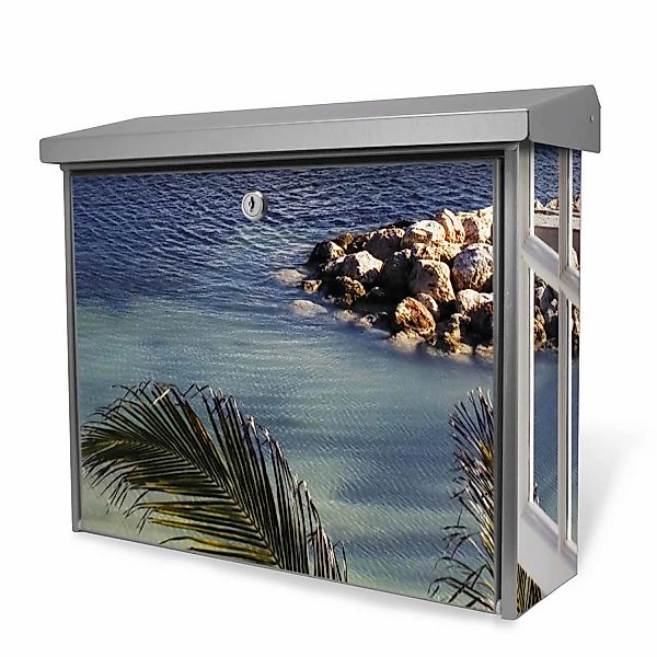 Banjado Briefkasten Edelstahl 38.5x31.5x12cm Ohne Zeitungsfach Inkl. Montag günstig online kaufen
