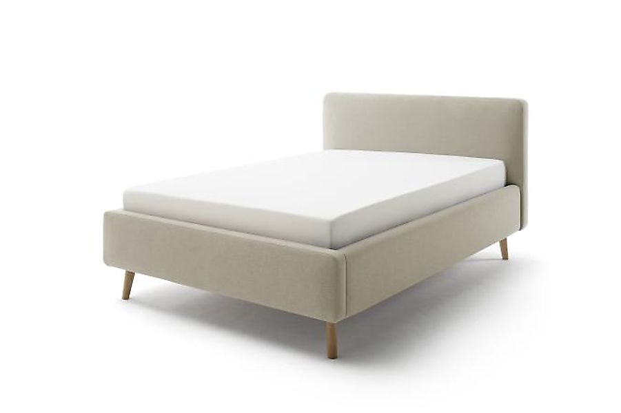 140x200 Polsterbett MATTIS  mit Bettkasten von Meise Möbel Taupe günstig online kaufen