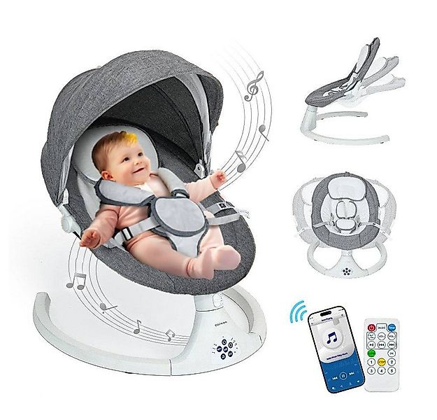 Insma Babyschaukel 5 Gang Elektrische bluetooth-Babywippe, mit 10 Liedern u günstig online kaufen