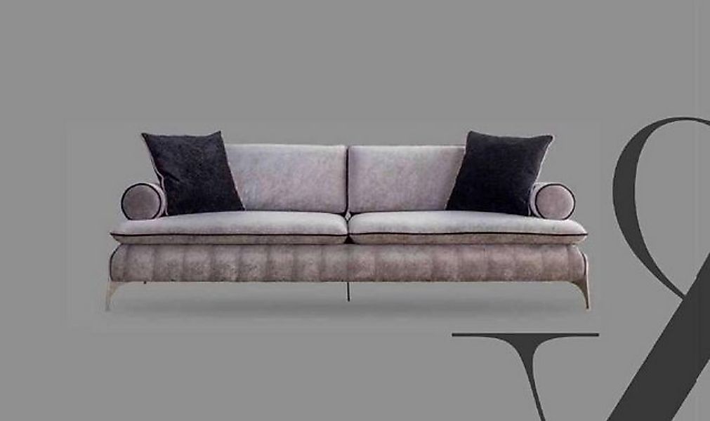 Xlmoebel Sofa Viersitzer Couch in Grauem Stoff für ein modernes und luxuriö günstig online kaufen