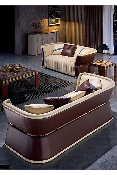 JVmoebel Sofa 3 Sitzer Couch Polster Sofas Designsofa Sitz Braun, Made in E günstig online kaufen