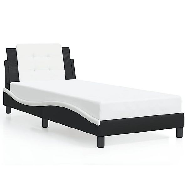 vidaXL Bett Bettgestell mit Kopfteil Schwarz günstig online kaufen