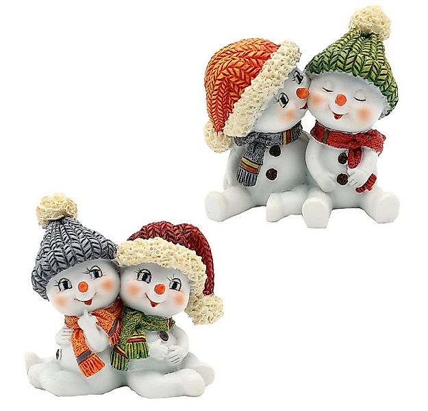 Dekohelden24 Dekofigur Schneekinderpaar als 2er Set, mit Mütze und Schal, i günstig online kaufen