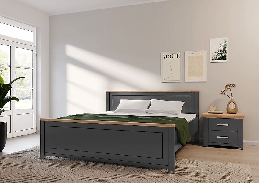 set one by Musterring Bett "York Schlafen" 1 Stk. tlg. Doppelbett 180 x 200 günstig online kaufen