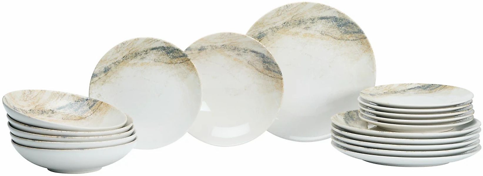 Ritzenhoff & Breker Tafelservice "Arezzo" keramische Digitaldrucktechnik günstig online kaufen