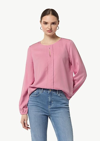 comma Langarmbluse Bluse Lyocell-Bluse mit Cut-Out günstig online kaufen