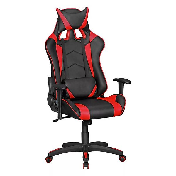 SCORE - Gaming Chair aus Kunstleder in Schwarz/Rot | Schreibtisch-Stuhl in günstig online kaufen
