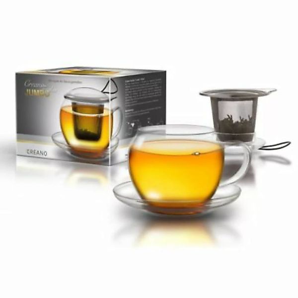 Creano Teetasse mit Sieb Jumbo Tasse, 450ml Teegläser transparent günstig online kaufen
