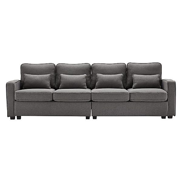 Gotagee 4-Sitzer 4-Sitzer-Sofastuhl Leinenstoff Polstersofa Wohnzimmersofa günstig online kaufen