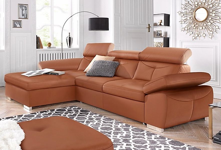 exxpo - sofa fashion Ecksofa »Spring, super bequem, mit Armteil- und Kopfte günstig online kaufen