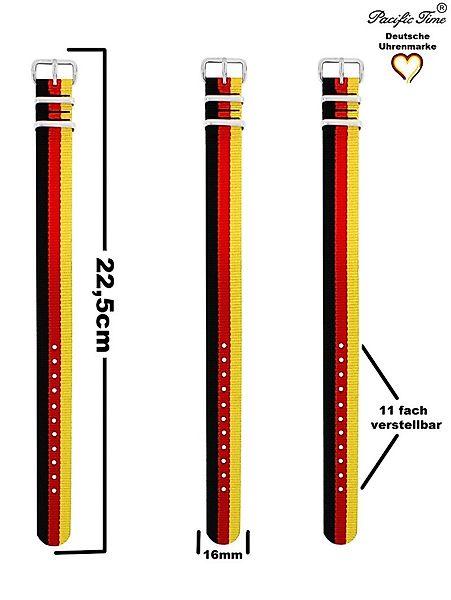Pacific Time Uhrenarmband Wechselarmband Textil Nylon günstig online kaufen