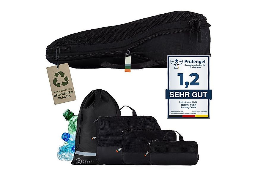 TRAVEL DUDE Kofferorganizer, Packing Cubes aus recycelten Plastikflaschen ( günstig online kaufen