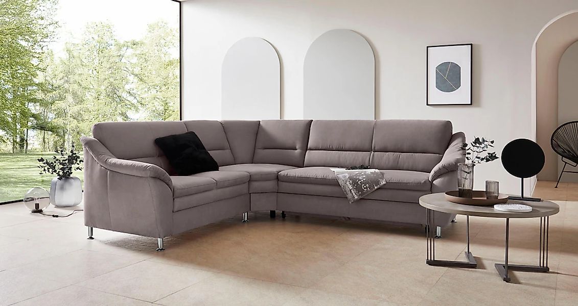Home affaire Ecksofa "Cardoso L-Form" mit Trapezecke für mehr Sitzkomfort, günstig online kaufen