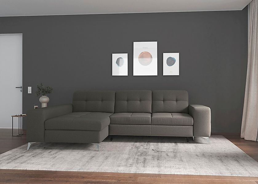 sit&more Ecksofa "Baviene L-Form" inklusive Sitztiefenverstellung und Feder günstig online kaufen