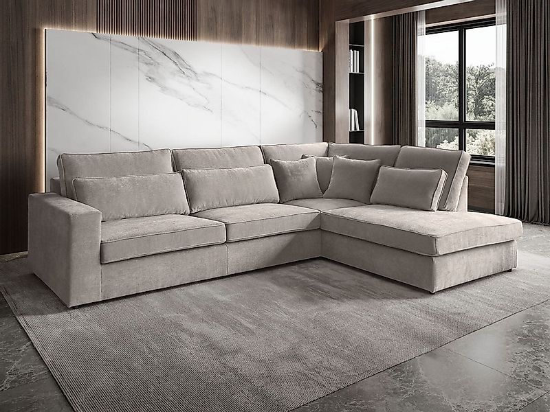 Beautysofa Ecksofa mit dekorativen Kissen PARMA, im modernes Design, klassi günstig online kaufen
