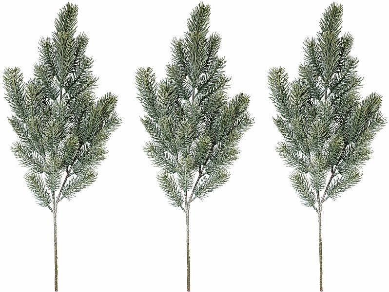 Creativ green Winterliche Kunstpflanze "Weihnachtsdeko", Zweig, 3 Stück im günstig online kaufen