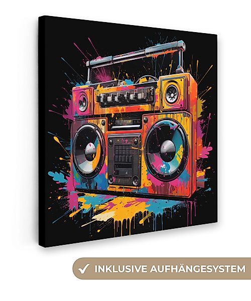 OneMillionCanvasses® Leinwandbild Radio - Graffiti - günstig online kaufen