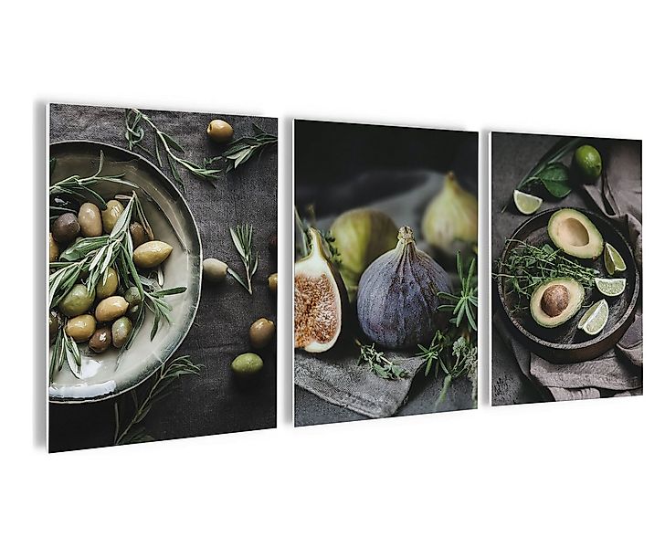 artissimo Mehrteilige Bilder Bilderset 3er-Set, Deko Küche, Küchendeko Wand günstig online kaufen