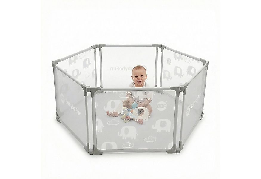 BabyBeFun Laufstall Baby faltbar [Extra Stabil] Laufgitter Baby Playpen Kam günstig online kaufen