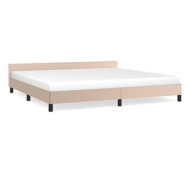 furnicato Bettgestell mit Kopfteil ohne Matratze Cappuccino 200x200 cm (1-t günstig online kaufen